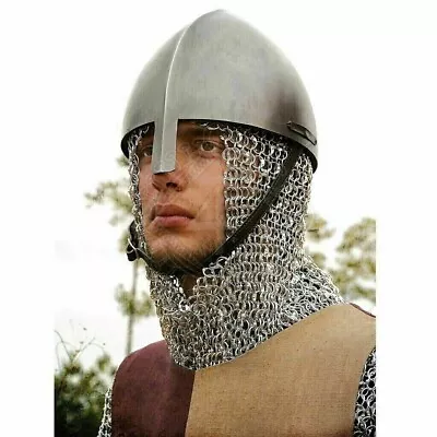 Medieval Viking Helmet Norman Without Cahin Mail Halloween Cap • $75