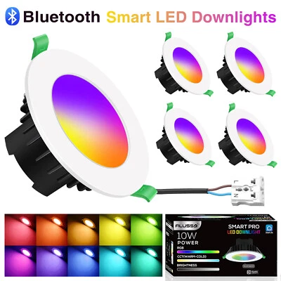 £228.99 • Buy 10W Smart LED Recessed Ceiling Light RGB Color Changing Downlight Dimmable 4X