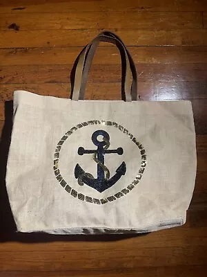 MUD PIE Canvas Anchor Bag • $18