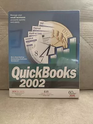 QuickBooks 2002 Version 10.0 For Window 95/98/2000/Me/NT/XP CD-ROM Only Sealed * • £100
