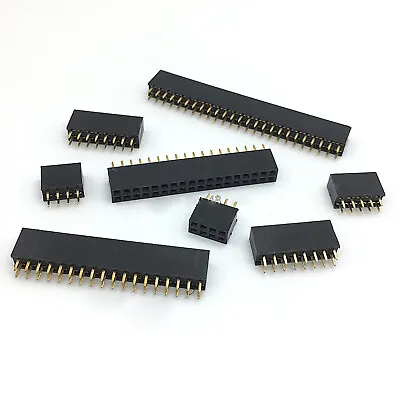 £158.75 • Buy 2.54mm 2 - 40Pin Female Header Pin Socket Single/Double Row PCB Strip Connector
