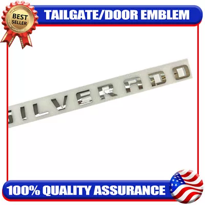 3D Chrome Silver Fender Door Emblem For Silverado Letter Nameplate Side Tailgate • $13.98