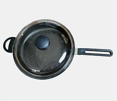 T Fal Le Gourmet Skillet 12  Non Stick W/ Helper Handle Glass Lid • $14