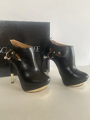 NWT Sophia & Lee Black/Gold Closed-Toe Stiletto Heels 6M • $22