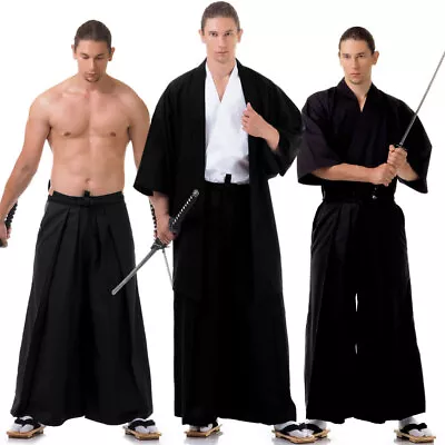 Japanese Samurai Kimono Set Kendo Gi Hakama Pants Haori Jacket Cosplay Costume • $39.90