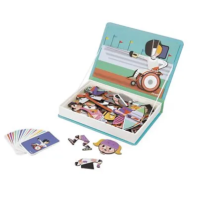 Janod - Magnéti'Book Sports - Magnetic Educational Game - 48 Magnets + 16 Model  • £24.27