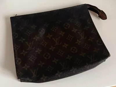 Auth Louis Vuitton Cosmetic Bag Posh Toilette Monogram Pouch TH8911 Brown Color • £139.94