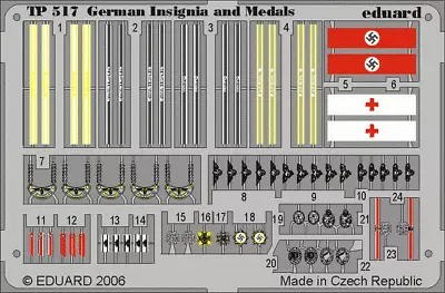 EDPTP517 - Eduard Photoetch (Zoom) 1:35 - WWII German Insignia Medals • £6.99