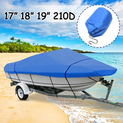 £27.99 • Buy 17-19FT Heavy Duty Waterproof Boat Speedboat Cover Fish Ski V-Hull Marine UK