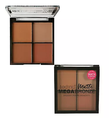 £3.39 • Buy Technic Mega Matte Bronze Bronzer Palette  Light Medium Dark Bronzing Powder