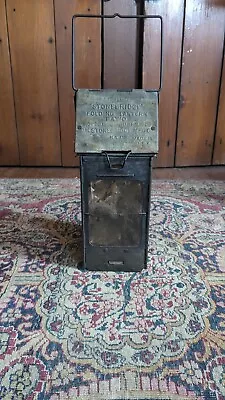 Antique Early 20th C Primitive Metal Tin Stonebridge Collapsible Lantern 10  • $95