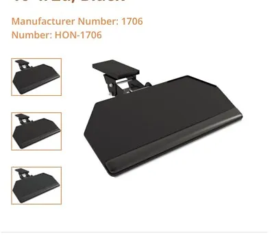 $230 • Buy Hon® Articulating Arm With Keyboard Platform, 25w X 10-1/2d, Black # Hon1706