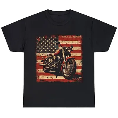 American Indian Motorcycle Lover American Patriotic  T Shirt S-5XL • $15.99