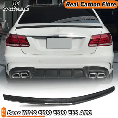 For Benz W212 E250 E350 E550 E63AMG 2010-15 REAL Carbon Rear Trunk Spoiler Wing • $240.34