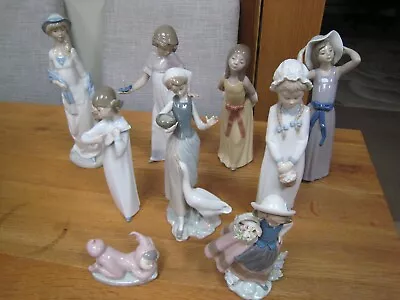 £51 • Buy Job Lot 9 X LLadro, LLadro Nao, Porceval, Zaphir Figurines
