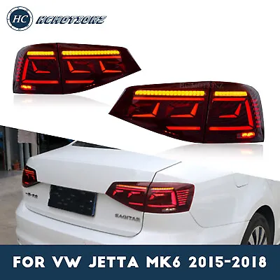 HCmotion LED Tail Lights For Volkswagen VW Jetta MK6 2015-2018 Red Rear Lamps • $299.90