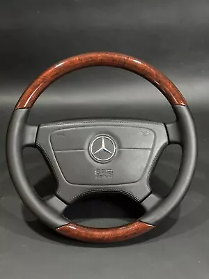 Mercedes-Benz Steering Wheel With Wood For R129 W124 W140 W201 W202 W210 • $520.20