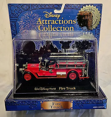 1990 Disney Attractions Collection Die Cast Fire Truck 1/43 Mint In Package • $24.50