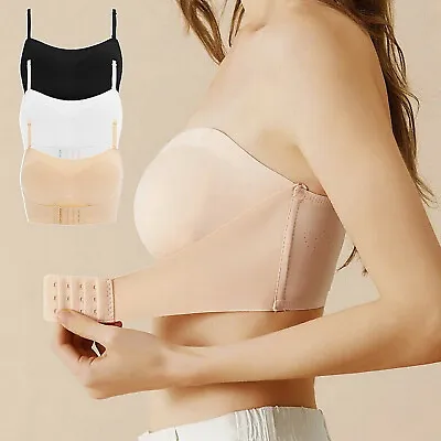 £5.56 • Buy Invisible Strapless Front Buckle Bra Push Up Backless Underwear Lingerie UK