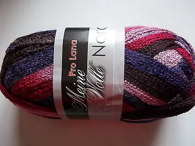 Meine Wolle Pro Lana Nora Ruffle Mesh Yarn Purple/pink  1 Skein (36 Yds) • $8.99