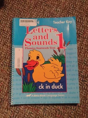 A Beka Letters And Sounds 1 Phonics Seatwork Text Teacher Key 1995 4th Ed Abeka • $4.99