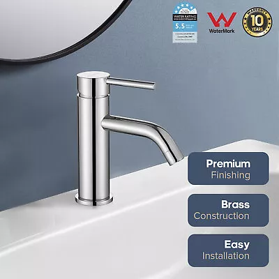 Decaura Brass Bathroom Basin Vanity Mixer Tap Faucet Chrome Gooseneck Spout  • $54.99