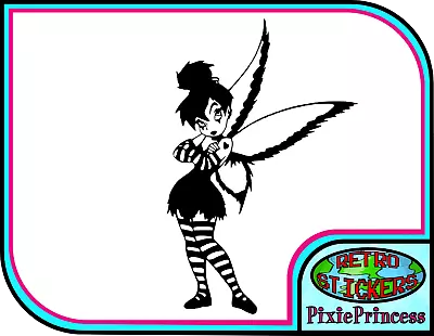 £3.05 • Buy Goth Punk Tinkerbell Fairy A Vinyl Sticker Mirror Car Truck Wall Window Decal