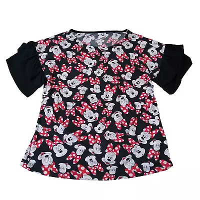 Disney Parks Minnie Mouse Ruffled Sleeve Top Womens US Size M - See Description • $14.99