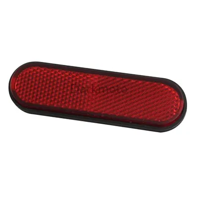 Red Oval Warning Rectangle Reflector For Car Motorcycle ATV Dirt Bike Truck • $3.08