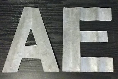 2 Rustic 9  Letter Corrugated Tin Metal | Letters  A  &  E  • £10.60