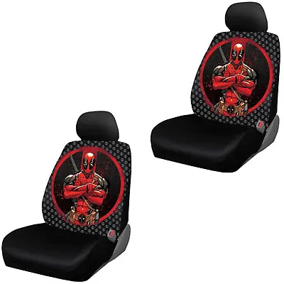 NEW Marvel Deadpool Repeater Low Back Seat Covers Universal Fit - Pair • $64.01