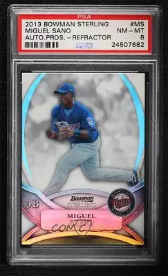 2010 Bowman Sterling Prospects Refractor /199 Miguel Sano #BSP-MS PSA 8 • $11.73