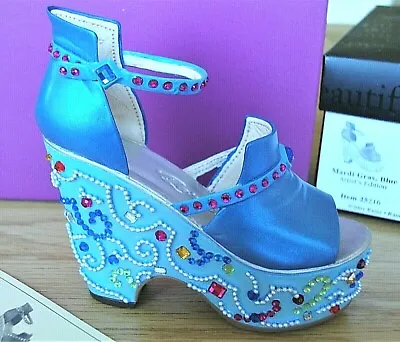 £6.50 • Buy Just The Right Shoe - Mardi Gras, Blue, Limited Artist's Edition