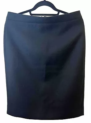 J Crew No 2 Pencil  Skirt 100% Wool Black Sz 8 • $40