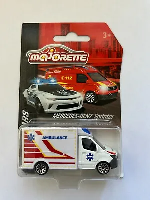 Majorette Mercedes Benz Sprinter Ambulance - New On Card • $7.57
