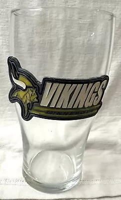 Minnesota Vikings NFL Football Pint Beer Glass Raised Emblem • $19.95