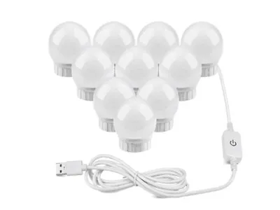 Make Up Mirror Lights 6 10 14 LED Kit Bulbs Vanity Light Dimmable Lamp Hollywood • $17.09