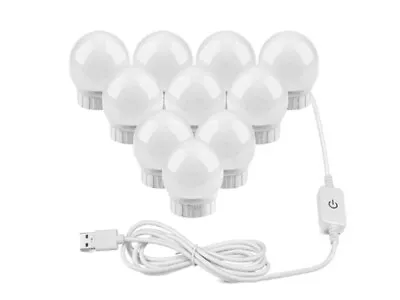 Make Up Mirror Lights 6/10/14 LED Kit Bulbs Vanity Table Light Dimmable Lamp USB • $17.09