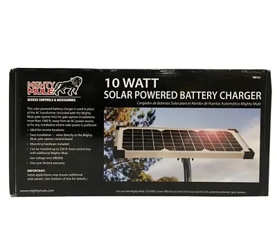 (Mew) OEM Mighty Mule FM123 10 Watt Solar Panel Kit For Electric Gate Openers • $74