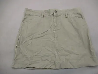 MOUNTAIN HARDWEAR Size 8 Womens Gray Cotton Blend Zip Fly Pockets Mini Skirt 644 • $15