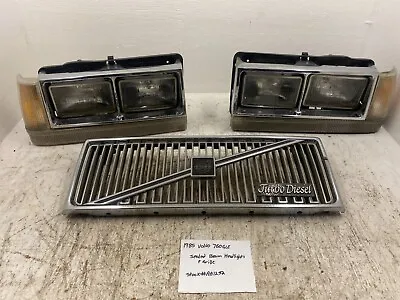 85 Volvo 760gle Turbo Oem Sealed Beam Headlights With Grille Grill Usa • $999.99