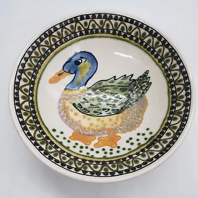 Vintage Rothwoman Signed Mallard Plate Bowl Serving Dish 9.75   Blue Green Duck • $55.99