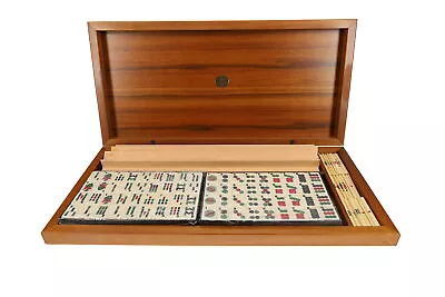 Luxury Mah Jong Set 144 Tiles With Solid Walnut Wood Case 20  From Dal Negro • $254.99