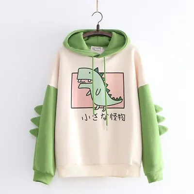 £23.75 • Buy Kawaii Clothing Ropa Harajuku Dinosaur Rabbit Fleece Hoodie Sweatshirt Jumper UK