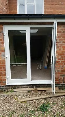 White Upvc French Doors Locks Handles Toughened Glass Free Delivery • £790