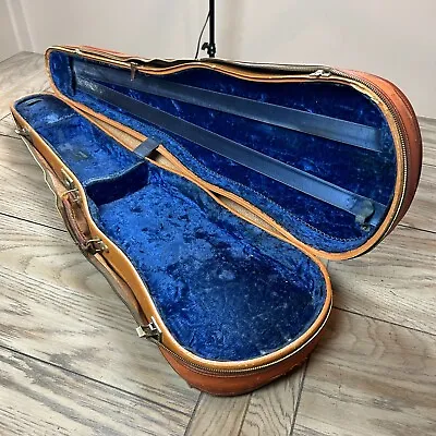 Vintage Hard Case With Canvas Cover For Full Size Violin/fiddle Blue Interior • $135