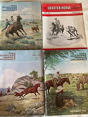 The Quarter Horse Journal June July August & Sept. 1962 - Illus.Orren Mixer ++ • $14