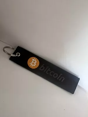 BITCOIN Crypto Currency Keytag Key Ring Embroided Car Keys Miner Coin • $6