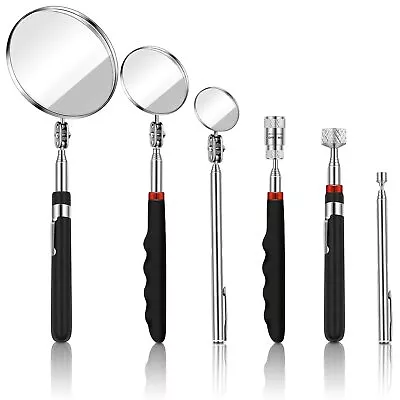 6 Pieces Telescoping Inspection Mirror Mechanic Magnet Stick Magnetic Pick Up... • $25.78