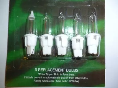 Christmas Concepts® Pack Of 4 Clear Spare Bulb With 1 Fuse Bulb 12v 0.72w(SB242) • £3.99